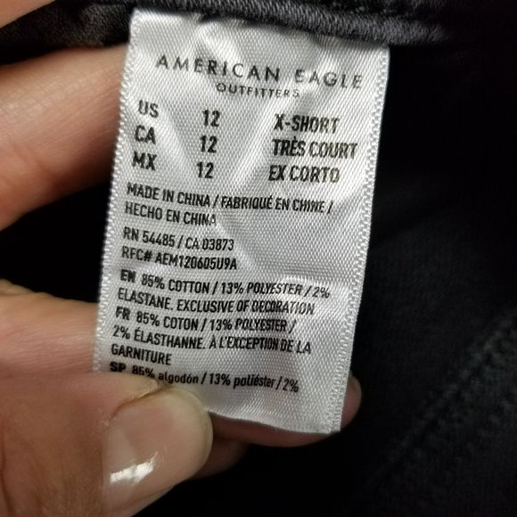 American Eagle Outfitters Jeans Womens 12 Gray Stretch Curvy High Rise Jeggings - Picture 15 of 16